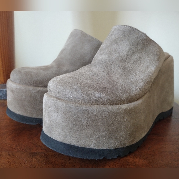 Free People Taupe Avery Platform Mules Size 37 (6.5-7) - Picture 4 of 13